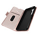 Avizar Étui pour Samsung Galaxy S23 Ultra-fin Double Languette Magnétique rose champagne Etui folio Rose Champagne en Eco-cuir, Galaxy S23