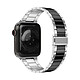 Avizar Bracelet pour Apple Watch 41mm et 40mm et 38 mm Maillons en Acier Inoxydable a Boucle Papillon  Argent et Noir - Bracelet à maillons spécifiquement conçu pour Apple Watch Series 9, 8 et 7 41mm / Series SE 2022, SE, 6, 5, et 4 40mm / Series 3, 2 et 1 38mm