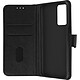 Avizar Housse Oppo A16 et A16s Clapet Portefeuille Fonction Support vidéo noir - Profitez des différents emplacements de rangements : porte-cartes et pochette latérale