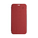 BEETLECASE Étui pour Apple iPhone 12 Pro Max Folio Premium en Cuir avec Dos Cristal Rouge - Protégeant votre iPhone des rayures, des chocs et des chutes accidentelles