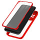 Avizar Coque pour Xiaomi Redmi 10C Dos Plexiglas Avant Polymère Coins Renforcés  Contour rouge - Coque intégrale rouge spécialement conçue pour Xiaomi Redmi 10C