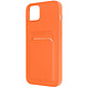 Avizar Coque pour iPhone 14 Silicone Souple Porte-carte Fine Légère  orange Coque combinant protection et praticité, conçue pour votre iPhone 14