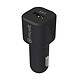 Muvit Chargeur Voiture Allume-cigare USB 2,4A - 12W Noir - Un chargeur sur prise allume-cigare avec une puissance de 2,4A - 12W