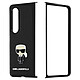 Karl Lagerfeld Coque Samsung Z Fold 4 Hybride Graphique 3D  Saffiano Ikonik Noir Coque de protection noir série Saffiano Ikonik Métal de Karl Lagerfeld, spécialement conçue pour votre Samsung Z Fold 4