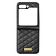 Avizar Coque pour Samsung Z Flip 5 Simili Cuir Rhombique Pliable Collection Geo  Noir Coque en simili cuir, conçue spécialement pour votre Samsung Galaxy Z Flip 5