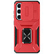 Avis Avizar Coque pour Samsung Galaxy S24 Bague Support Cache caméra Rouge