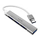 LinQ Adaptateur Hub USB vers 4x Ports USB Compact et Robuste  Gris - Adaptateur HUB USB 3.0, signé LinQ pour enrichir les possibilités de votre ordinateur portable ou smartphone / tablette.