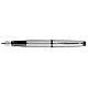 WATERMAN Stylo plume Expert acier inoxydable avec attributs chromés, plume moyenne Stylo plume