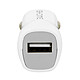 Avizar Pack chargeur secteur 2.1A + chargeur voiture 2.1A + câble USB type C 1m - Blanc pas cher