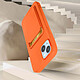 Avizar Coque pour iPhone 14 Silicone Souple Porte-carte Fine Légère  orange pas cher