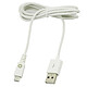 Muvit Câble Micro-USB vers USB-A 2.0 1A Spring Cable Charge et Synchronisation 120cm Blanc Permet de recharger votre appareil et/ou de synchroniser ses données avec votre ordinateur ou tablette