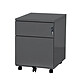 VINCO Caisson Mobile 2 tiroirs dont un tiroir dossiers suspendus, H.567 x L,418 x P,541 Anthracite Caisson de bureau