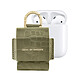 IDEAL OF SWEDEN Mini Sac pour AirPods 1 / 2 Modèle Flo Texturé Croco avec Mousqueton Vert - Conçu pour s'adapter parfaitement les AirPods 1 / 2 tout en offrant une protection optimale