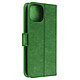 Avizar Étui pour iPhone 15 Pro Max Clapet Portefeuille Support Vidéo  Vert Étui vert de la série Chesterfield spécialement conçu pour iPhone 15 Pro Max