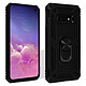 Avizar Coque Galaxy S10e Bi matière Rigide et Souple Bague Support Vidéo noir - Coque de protection spécialement conçue pour le Samsung Galaxy S10e, Noir