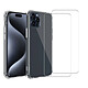 Acheter Evetane Coque iPhone 15 Pro Max Antichoc Silicone bords renforcés + 2 Vitres en verre trempé Protection écran