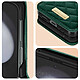 Avizar Coque pour Samsung Z Flip 5 Simili Cuir Rhombique Pliable Collection Geo  Vert pas cher