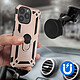 Acheter Avizar Coque pour iPhone 15 Pro Max Antichoc Hybride Bague Support Magnétique  Rose gold