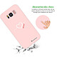 Avis LaCoqueFrançaise Coque Samsung Galaxy S8 Silicone Liquide Douce rose pâle Coeur Blanc Amour