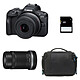 CANON EOS R100 + RF-S 18-45mm f/4.5-6.3 IS STM + RF-S 55-210mm f/5-7.1 IS STM + Sac + Carte SD 8 Go PROMO GARANTIE 3 ans. MATERIEL PROVENANCE FRANCE. Emballage securisé de vos commandes. Livré avec Facture dont TVA.