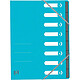 OXFORD Trieur Top File+, A4, 8 compartiments, bleu clair Trieur