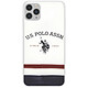 U.S Polo Coque pour iPhone 11 Pro Tricolor Stripes Antichoc Blanc - Protection robuste pour l'écran et la caméra grâce à ses bords surélevés