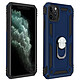 Avizar Coque Apple iPhone 11 Pro Max Antichoc Bi-matière Bague Support Vidéo bleu nuit Coque de protection spécialement conçue pour Apple iPhone 11 Pro Max