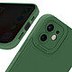 Avizar Coque pour iPhone 12 Silicone Mat Protection Caméra Vert pas cher