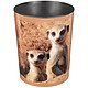 LÄUFER Corbeille à papier Polypro 13 litres H 30 cm Motif SURICATE Corbeille à papier