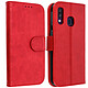 Avizar Housse Samsung Galaxy A40 Étui Portefeuille Support Stand Rouge Étui Flip book cover spécialement conçu pour Samsung Galaxy A40