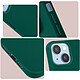 Avizar Coque pour Apple iPhone 14 Plus Silicone Flexible Finition Mate Anti-traces  vert foncé pas cher