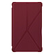 Avizar Étui pour Samsung Tab A7 Lite Clapet Multi-positions Coque Renforcée Rouge Bordeaux Etui folio Rouge en Eco-cuir, Galaxy Tab A7 Lite