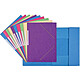 COUTAL Pack 10 Chemises Carte Lustée 24 x 32 cm Rabats et Elastiques Assorties pastel Chemise à rabat