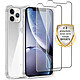 Evetane Coque iPhone 11 Pro Antichoc Silicone + 2 Vitres en verre trempé Protection écran ultra résistant Coque iPhone 11 Pro Antichoc Silicone + 2 Vitres en verre trempé Protection écran ultra résistant