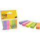 POST-IT Lot de 5 blocs de 100 marque-pages repositionnable couleurs néons 15x50mm Index