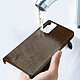 Acheter Avizar Coque Samsung Note 20 Rigide Finition Tissu Anti-traces Lavable marron