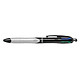 BIC Stylo 2 en 1 Bille + Stylet 4 COLOURS GRIP STYLUS Corps Gris Pointe Moyenne Stylo à bille