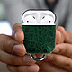 Acheter Coque AirPods Aspect Cuir Croco Mousqueton Magnétique Devia Lux Series Vert