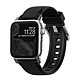 Nomad Bracelet pour Apple Watch 1-9/SE/ Ultra/Ultra 2 Noir / Argent Ce bracelet noir est compatible avec de nombreuses séries et générations d'Apple Watch : 1-9, SE, SE 2, Ultra, Ultra 2.