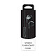 Metronic 480124 - Ecouteurs intra auriculaire avec micro 1,2 m - noir pas cher