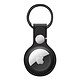 Decoded Porte-clé Cuir pour Airtag Finition Surpiquée Résistant  Noir Étui porte-clé noir spécialement conçu pour le traqueur Bluetooth Apple AirTag.