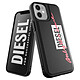 Diesel Coque pour iPhone 12 Mini Anti-chutes 1.5m Slogan Only the brave Noir Fabriquée sous licence officielle, garantissant un produit authentique, fiable et de haute qualité