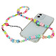 Avizar Bijou de Téléphone Bracelet Perles et Coeurs 65cm Collection Smile Multicolore Bracelet de téléphone façon Homemade original, de la collection Smile