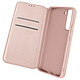 Avizar Étui Samsung Galaxy S22 Clapet Portefeuille Fonction Support Vidéo Rose gold - Étui spécialement conçu pour Samsung Galaxy S22