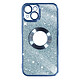 Avizar Coque pour iPhone 14 Paillette Amovible Silicone Gel  Bleu - Une coque design de la série Protecam Spark, pour iPhone 14