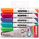 KORES Etui de 4 Marqueurs Tableau blanc K MARKER XW2 Biseau Coloris Fun Marqueur pour tableaux blancs