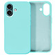 Avizar Coque pour iPhone 16 Semi-rigide Soft-touch Anti-traces Turquoise Bénéficie d'une finition soft-touch, pour un toucher agréable et une prise en main raffinée