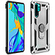 Avizar Coque Huawei P30 Pro Bi matière Rigide Souple Bague Support Vidéo Argent - Coque de protection spécialement conçue pour le Huawei P30 Pro, Argent