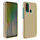 Avizar Housse Huawei Y6p Clapet translucide Design Miroir Support Vidéo Doré - Housse de protection intégrale spécialement conçue pour Huawei Y6p.