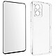 Avizar Coque pour Xiaomi Poco X4 GT Silicone Souple et Film Verre Trempé 9H  transparent contour noir - Pack de protection intégrale 360° spécialement conçu pour Xiaomi Poco X4 GT